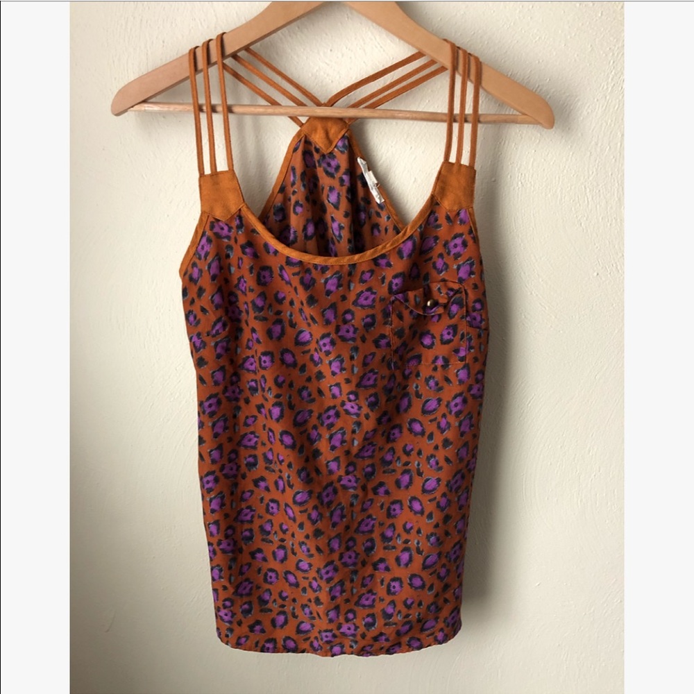 Edge 3 strap tank blouse sz: Med